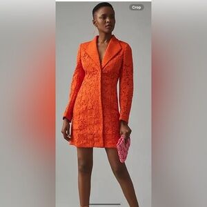 NWT Anthropologie size L mini dress in orange